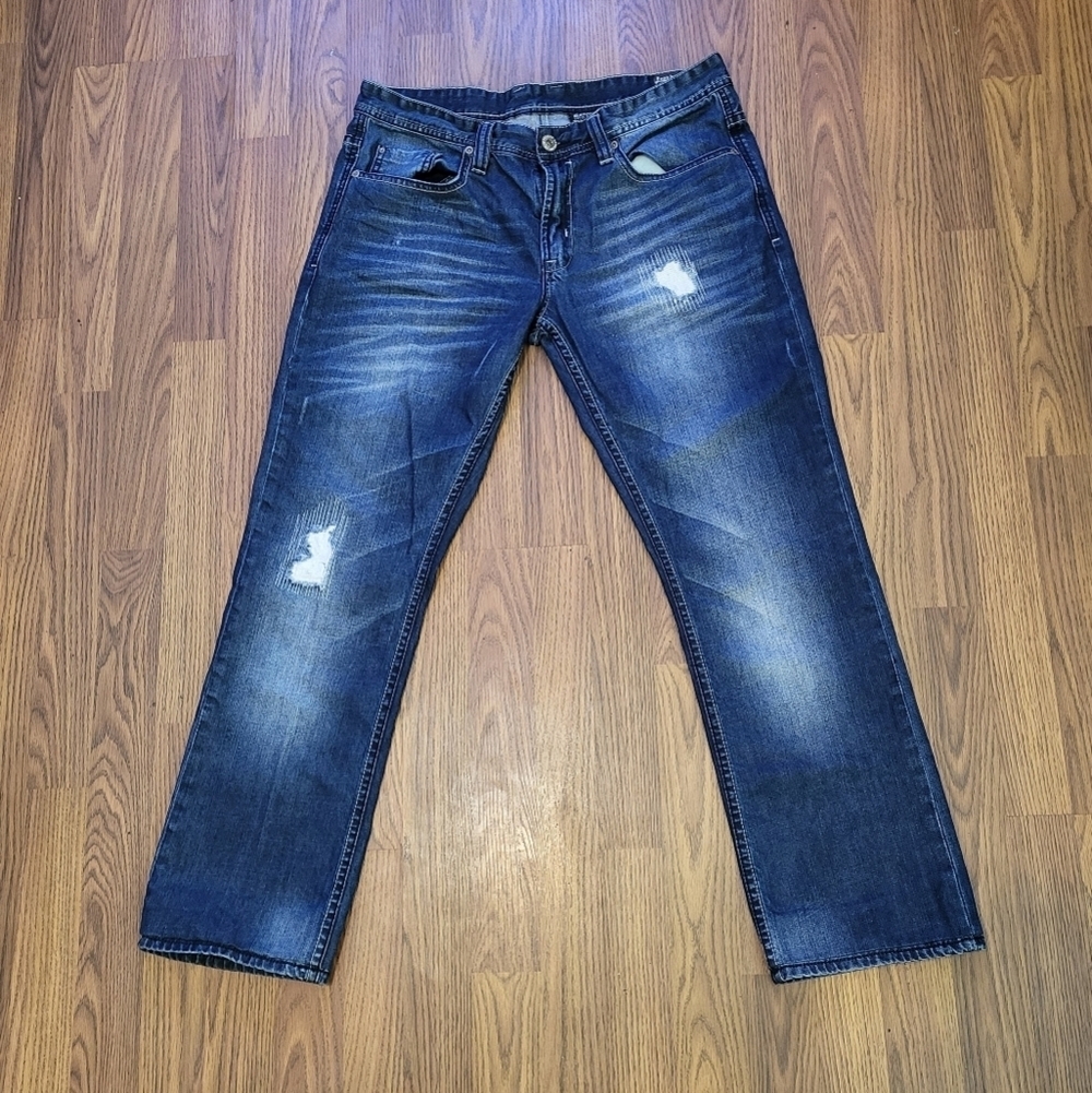 Buffalo Evan Basic Slim Fit Men's Distressed Ripped Denim Jeans W33 L28 B81